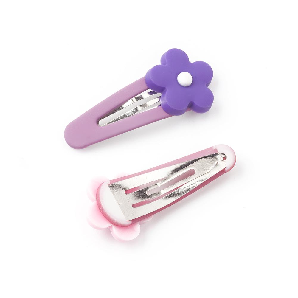 Hyunya Style Candy-Colored Flower Hairpin, Colorful Sweet Flower One-Word Clip Bangs Clip Edge Clip Female