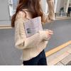 Women's Thick Ribbed Wool Turtleneck Sweater - Loose, Versatile Knit Top