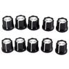 Classy-10Pcs Black Potentiometer Control Knob Volume Audio Control Knobs Electric Guitar Bass Parts