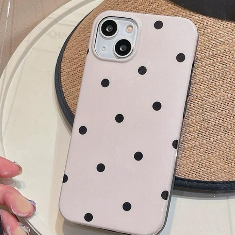 Korean polka dot is suitable for Apple 17 mobile phone case, new iphone16 women's polka dot anti-drop all-inclusive edge soft case