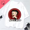 Hot Sale BettyBoop Camiseta Kawaii Cartoon Retro Style Cotton Crewneck Casual Y2k Clothes  T-Shirt Shoujo Girl Style Creativity