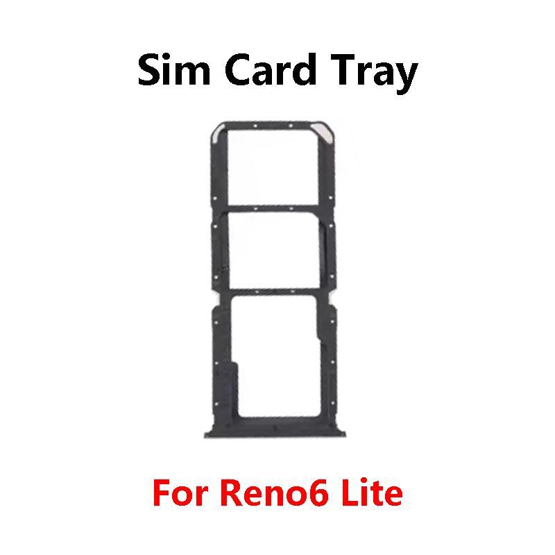 

For Oppo Reno 6 Reno6 Z Lite 4G 5G SIM Card Tray Slot Holder Adapter Socket Repair Parts Reno6 Lite Black