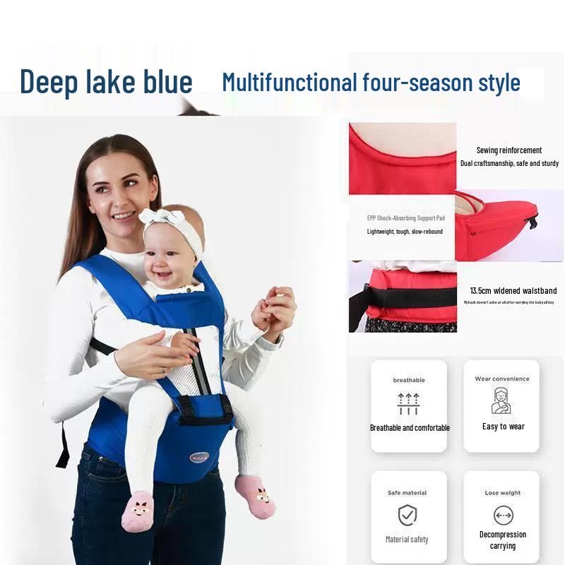 Lightweight Baby Carrier Waist Stool - Multifunctional, All-Season, Front & Back Use for On-the-Go.