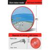 Outdoor Traffic Convex Mirror: Anti-theft Round Wide-Angle Reflective Mirror with Red Black Back