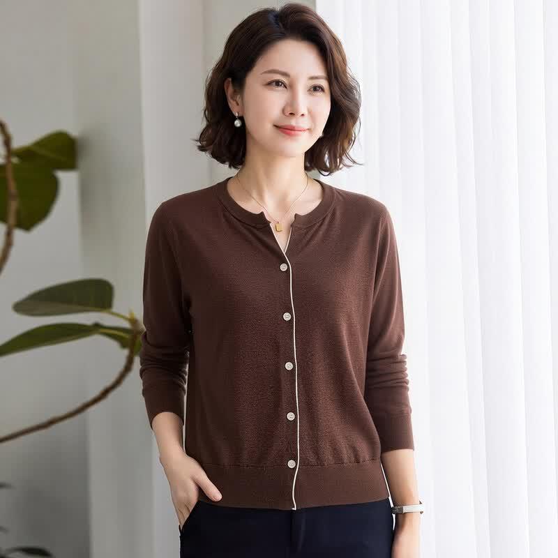 Hao Yi Women's Long Sleeve Versatile Knit Cardigan