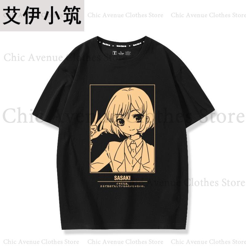 Anime The Melancholy of Haruhi Suzumiya Series Print Tshirt Cotton Summer Tops Short Sleeve Tee Daily Clothing Women Clothes