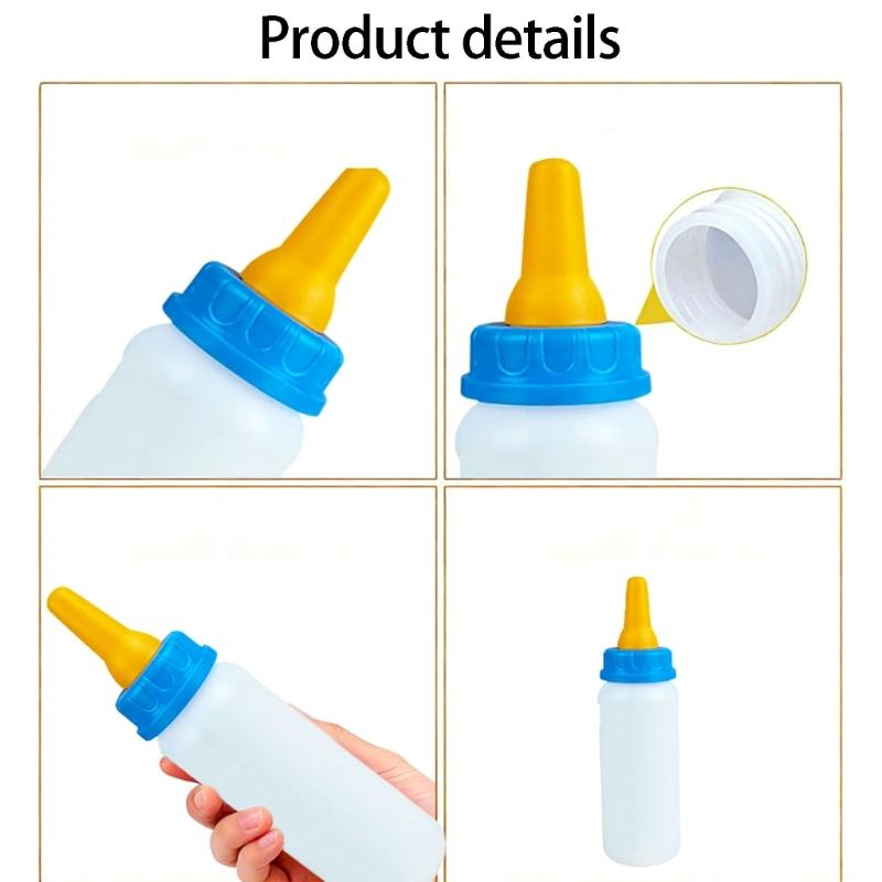 4PCS Baby Animal Feeding Bottle With Ergonomic Designs For Newborns Pet Lamb Piglets Comfortable Grip Milk Bottles