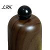 Transparent Toothpick Case Box with Clear/Wood Grain Lid, Dust-proof Holder Dispenser, Kitchen Dental Floss Swabs Container for Countertop Home