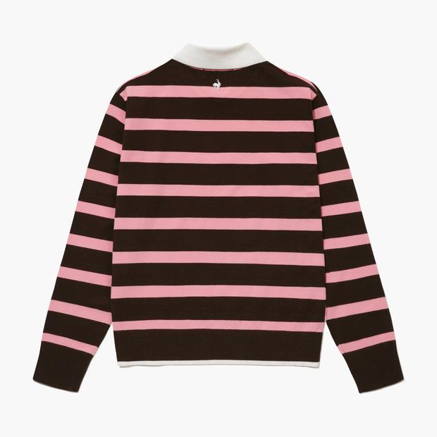 LECOQ GOLF Women'S Striped Collar Sweater _Dpch Gq422Lkpo3