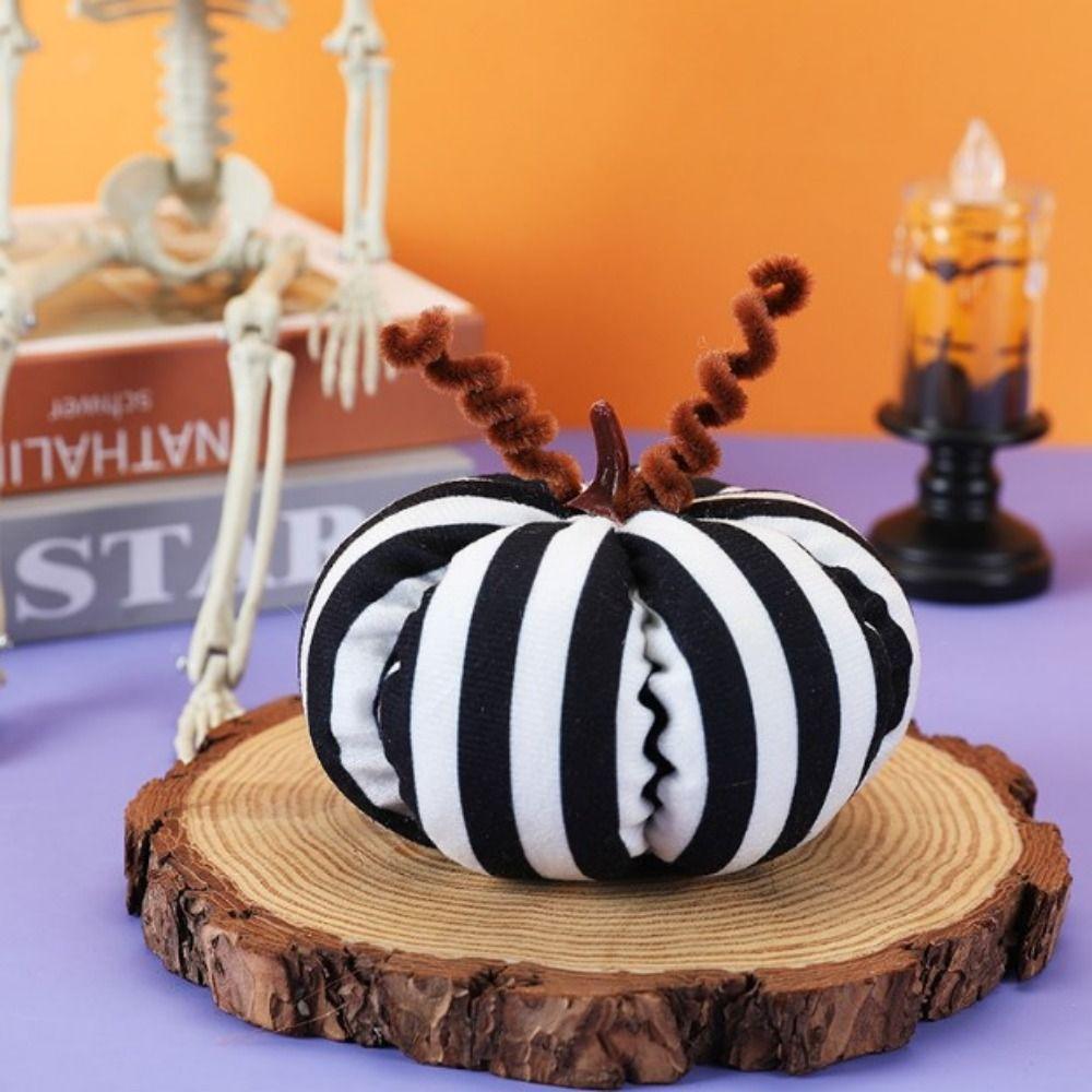 

3D Simulated Striped Pumpkin Fabric Pumpkin Festival Props Festival Gift S чёрный
