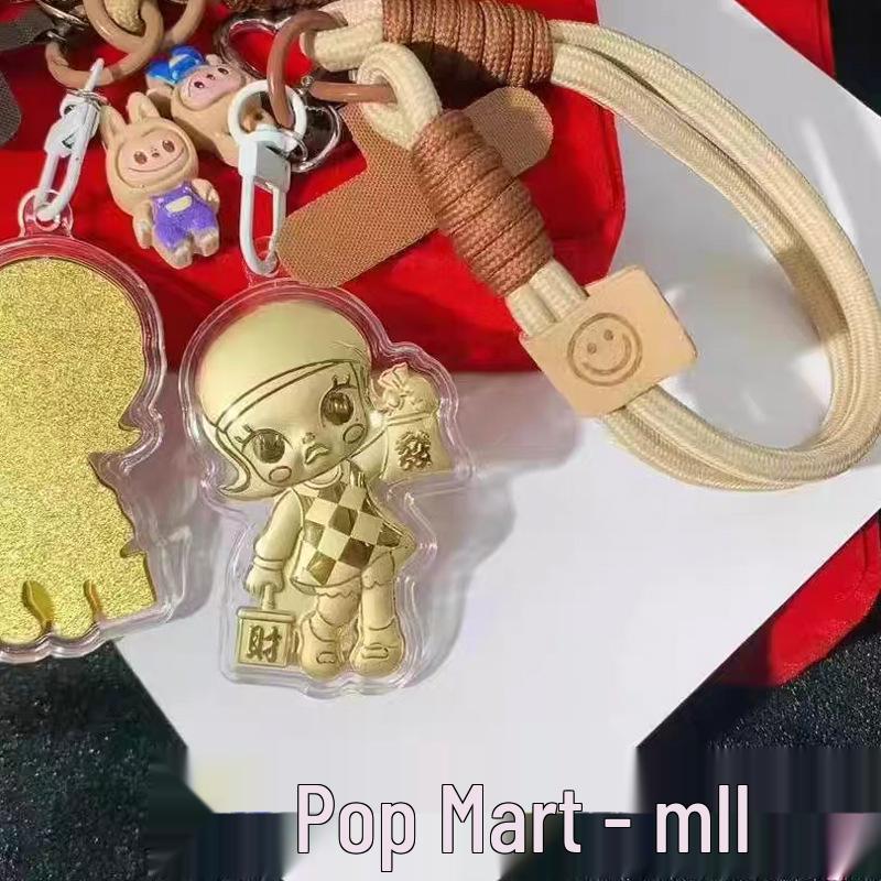 999 Pure Gold Labubu Keychain: Popular Gift for Phone and Car No Gold
