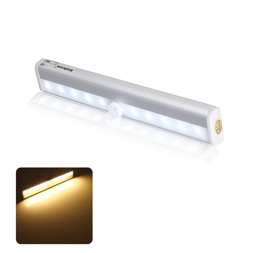 1x 10 LED Infrared Human Body Induction Lamp Wardrobe Doorway Light