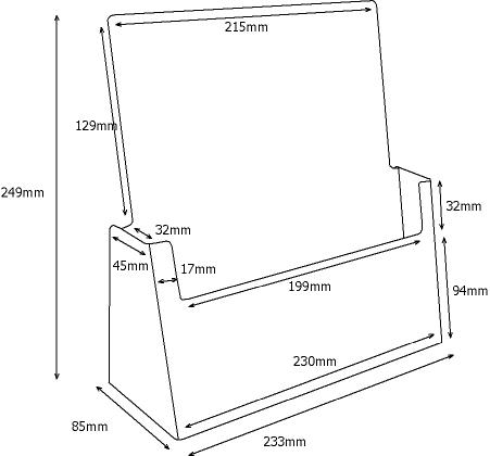 Acrylic A4 Desk Stand
