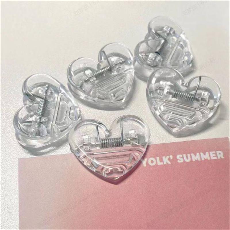 Transparent Heart Document Clips