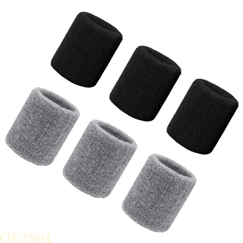A1A2 6PCS Sports Wrist Sweatbands Sports Wrist Bands Absorbent Sweatbands for Kid Adult Athlete Football, Basketball