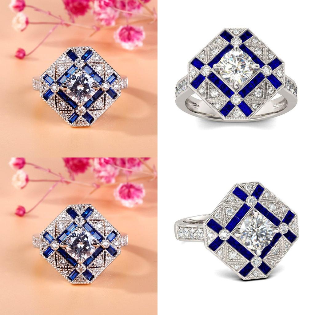 Exquisite White Gold Filled Women Jewelry Cz Wedding Engagement Rings For Special Occasions