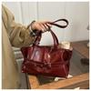 Chic Faux Leather Tote Bag for Women Large Capacity Commuter Shoulder Handbag