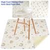 Anti-Slip Floor Protector Baby Splat Mat for Under High Chair Waterproof Washable Multifunctional Cute Cartoon Infant Game Mat