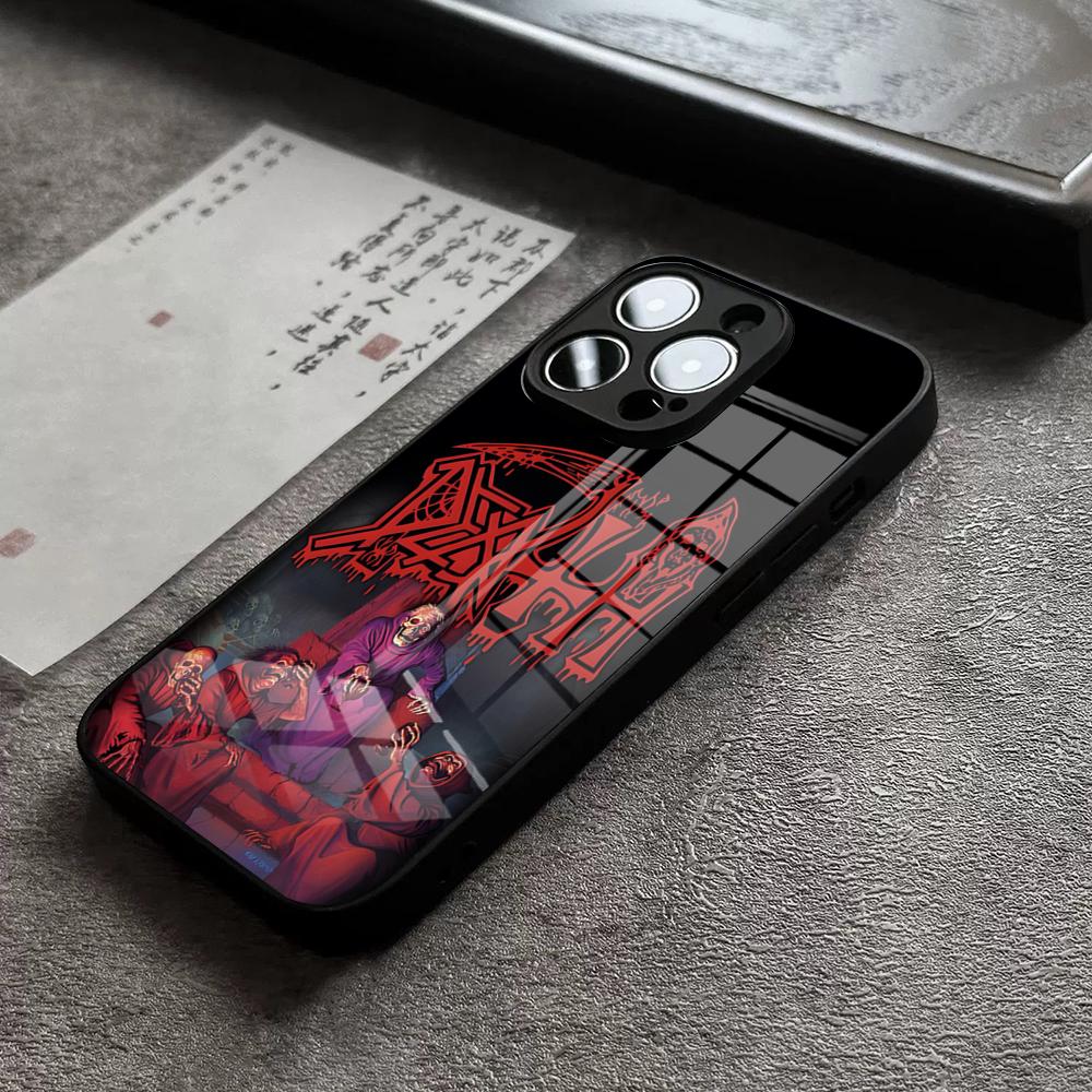 

Death Metal Band Phone Case For IPhone 17 16 Pro Max 15 Plus 14 Pro 12 11 13 Mini X XR XS Max SE Glass Cover iPhone14