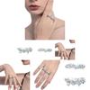 Einzigartiger Verstellbarer Offener Fingerring Für Damen Stilvolles Geometrisches Design Kupfer Modeaccessoire