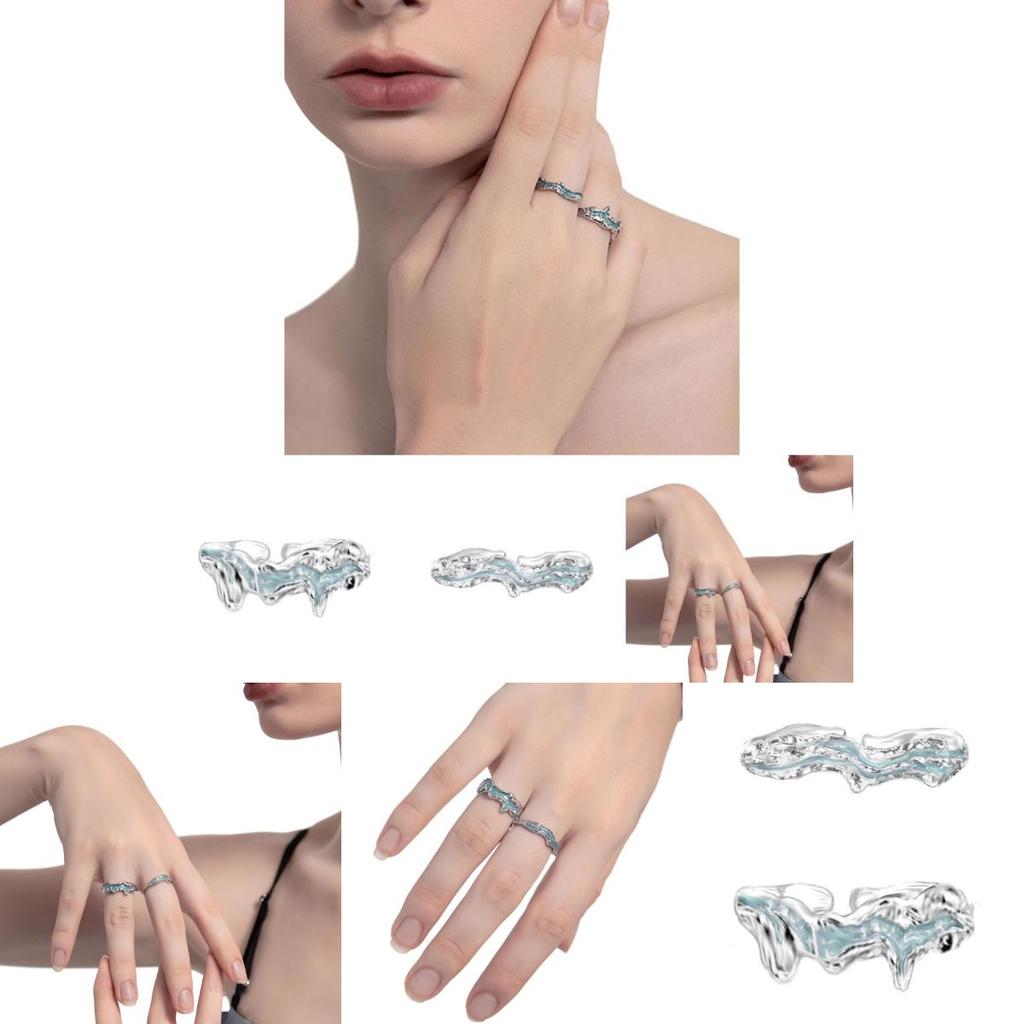 Einzigartiger Verstellbarer Offener Fingerring Für Damen Stilvolles Geometrisches Design Kupfer Modeaccessoire
