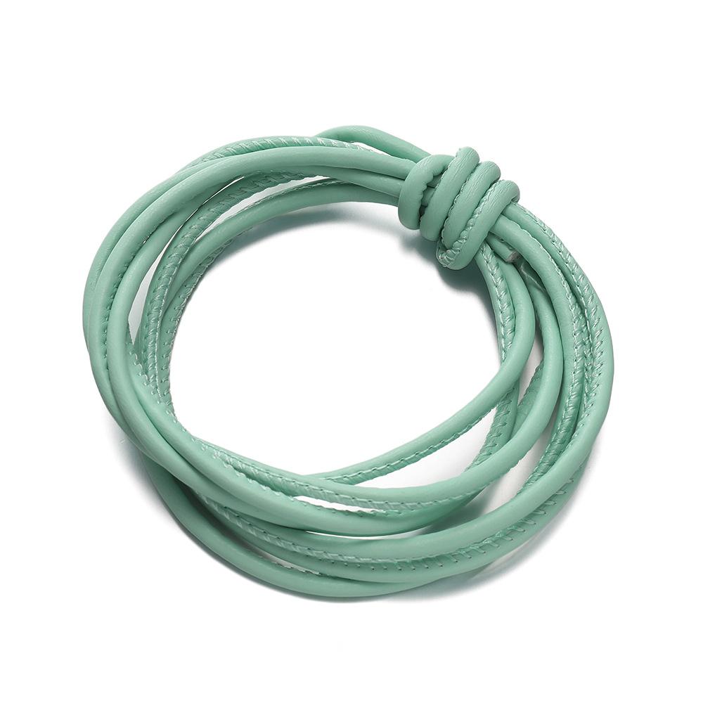 4/5MM Leather Core Round Braided Leather Rope PU Cotton Core Crochet Thread DIY Bag Shoulder Strap Jewelry Rope