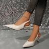 Fashion New in 2025 Pumps Footwear Elegant Women Heeled Shoes Fashion Buckle Strap Female Pointed Toe Slingbacks Ladies High Heels Shoes