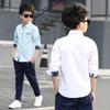 Boys  Clothes Spring Autumn Cotton Blouses Kids Boys Long Sleeve Turn-down Collar Shirt Children Fashion Shirt 5-15 Years