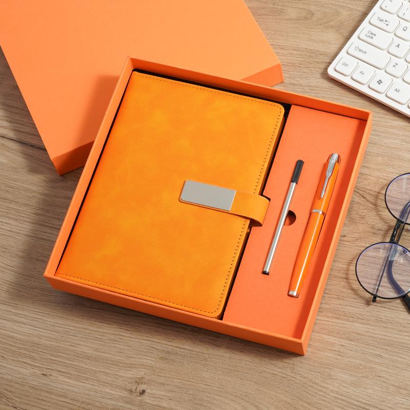 A5 Business Notebook Gift Set: Custom Leather-Feel Buckle Style Diary