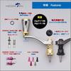 HEIGHTEN 45-50mm Adjustable Reel Handle with 19mm Aluminum Knob for Shimano and Daiwa Arch Series Spinning Reels (Gold & Gunmetal) (882)