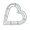 Heart Shaped Wire Wreath Frame Wall Hanging Green Wire Ring For Valentines Day Wedding Home Decor