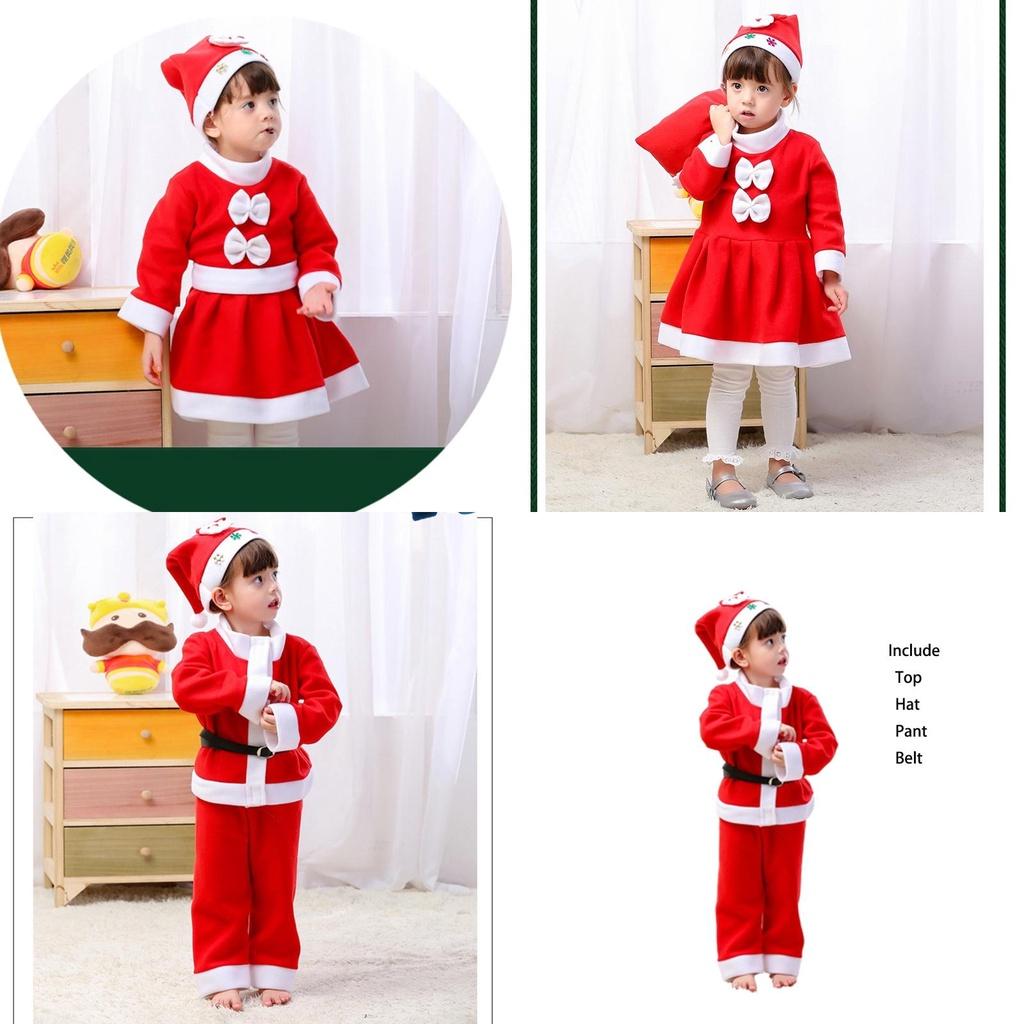 Adorable Kids' Christmas Santa Claus Cosplay Costume Xmas Party Fancy Dress Outfit