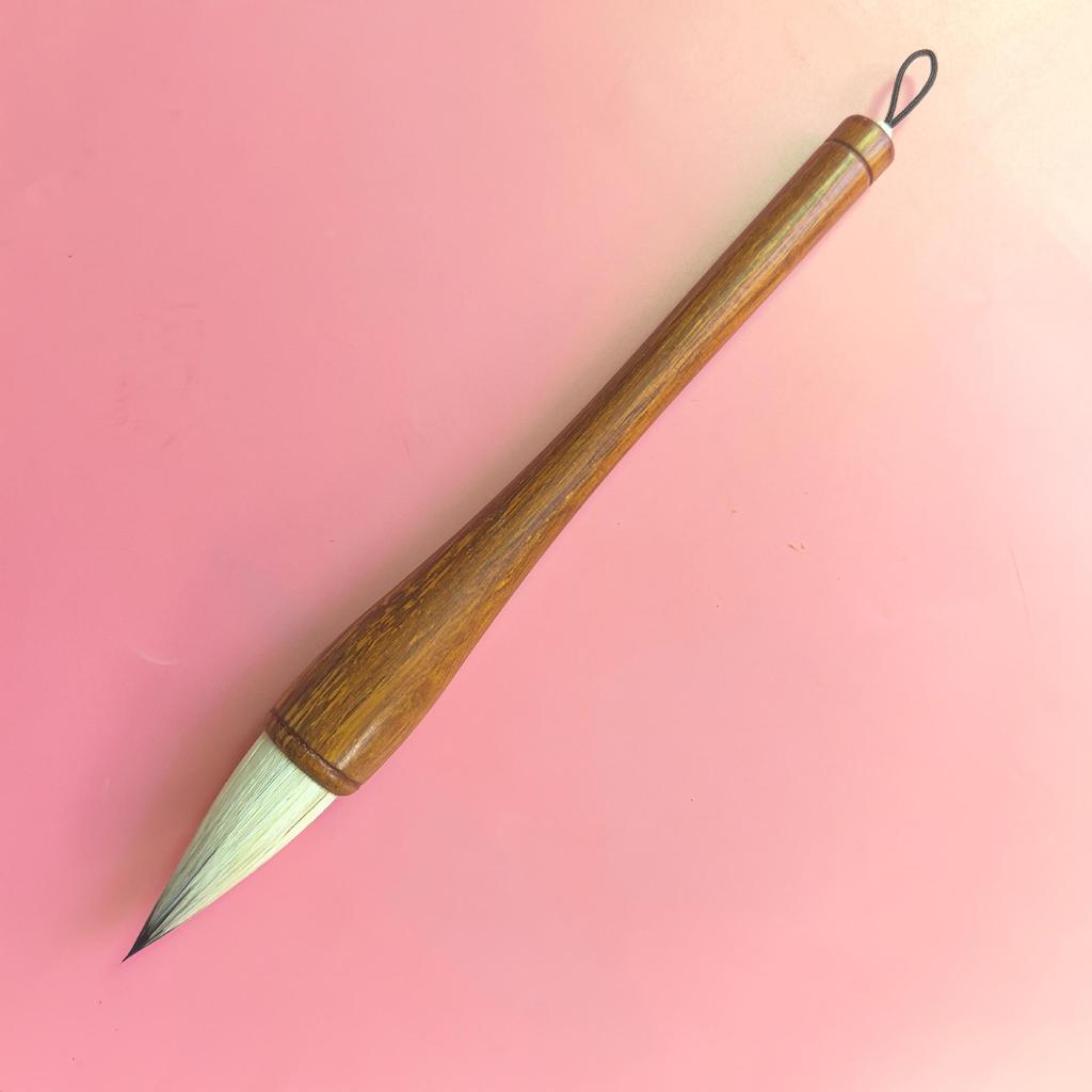 Sheep Hair Short-Tip Brush for Chinese Painting & Calligraphy - Ti Dou Wan, Enhanced Thin Tip