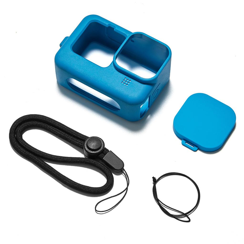 Action Camera Protector Cover Silicone Action Blue Camera Protective Housing for Hero 9 Black