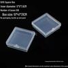 Transparent Small Square Plastic Box for Earphones, Jewelry, Beads, and Small Parts Storage (24-85)