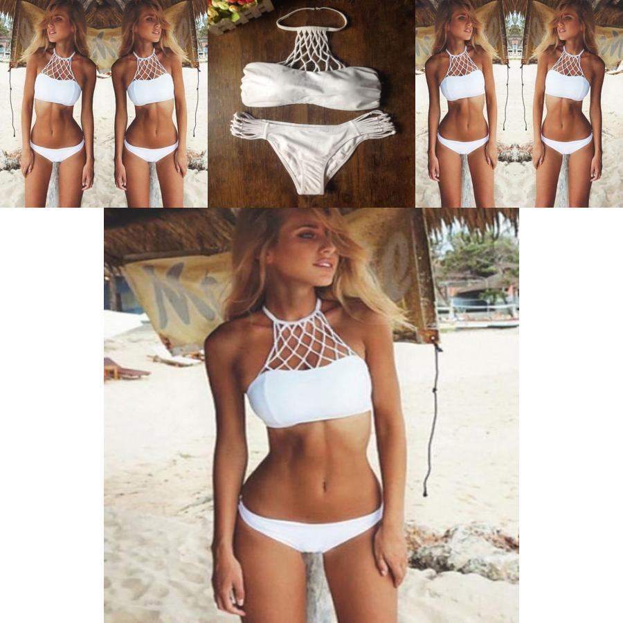 Premium Quality Summer Women Sexy Swimwear Crochet Crop Bikini With Padded Design