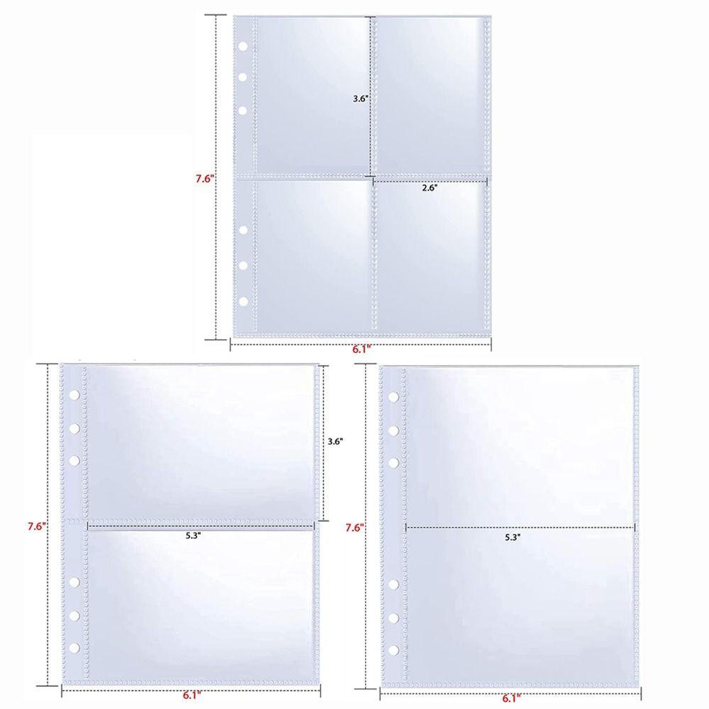 Multi-Pockets Photocard Sleeves A5 Size Inner Page Kpop Photocard  Binder Photo Album Page