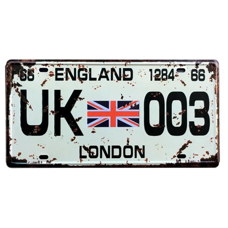 China Korea Vintage Tin Plate, Metal Sign, Route 66, Retro Plauqe HK, Decorative Painting Gifts for Car,12x6 Inch,FBA-007