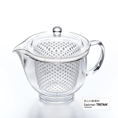 Akebono Sangyo Lightweight and Unbreakable Teapot, 480ml, Tritan Resin, Clear Teapot, Large, Made in Japan, TW-3717
