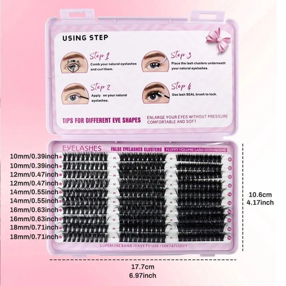 Natural Look False Eyelashes 10-18mm Length DIY Lash Extension Kit  Makeup Enhancement
