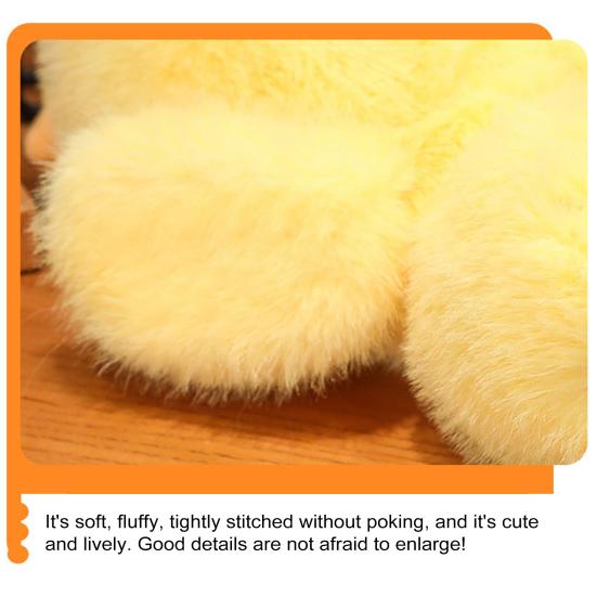 Lying Duck Plush Toy Yellow Duck Plushie Stuffed Animal Comfort Doll Pillow Home Office Bedroom Decoration Kids Adults Birthday Gift
