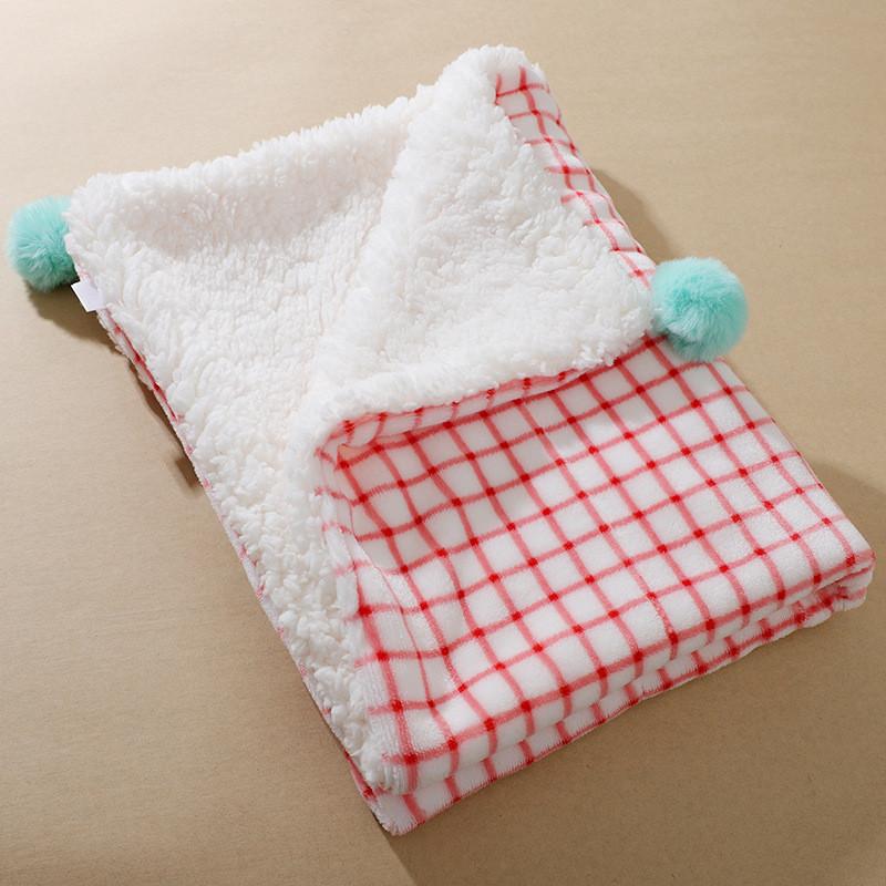 

Pet Bed Dog Sleeping Mat Soft Blanket For Cold Weather Use S рожевий