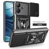 Für Realme Note 60 Hülle Realme Note 60X Cover Narzo n61 Magnetischer Ringhalter Rüstung Handyhülle Schiebefach Kamera Schutz Rückseite Abdeckung
