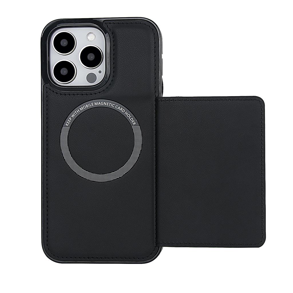 For iPhone 16 Pro Max Wallet Case Magnetic Detachable PU Leather Phone Cover with 2 Straps