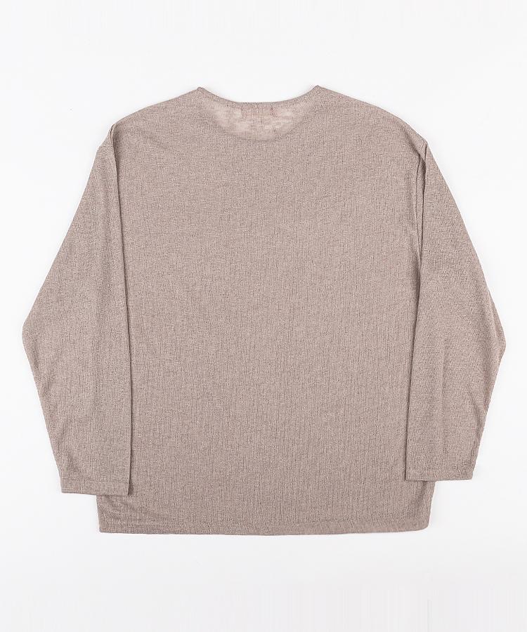 Seuteulaikeu Drop Shoulder Loose Fit Linen T-Shirt (Beige)