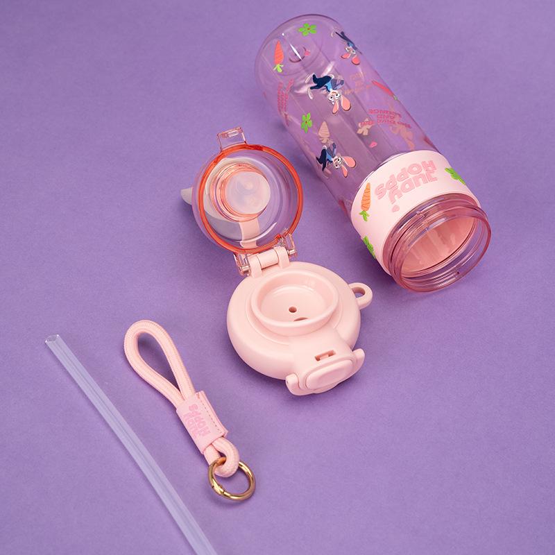 Water Bottle Judy Fun Double Drink Space Cup Nick Outdoor Water Cup Schoolgirl Straw Cup Stylish Portable Sports Kettle