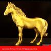 Pure Brass Tang Horse Figurine - Zodiac Success Mascot for Office & Home Decor.