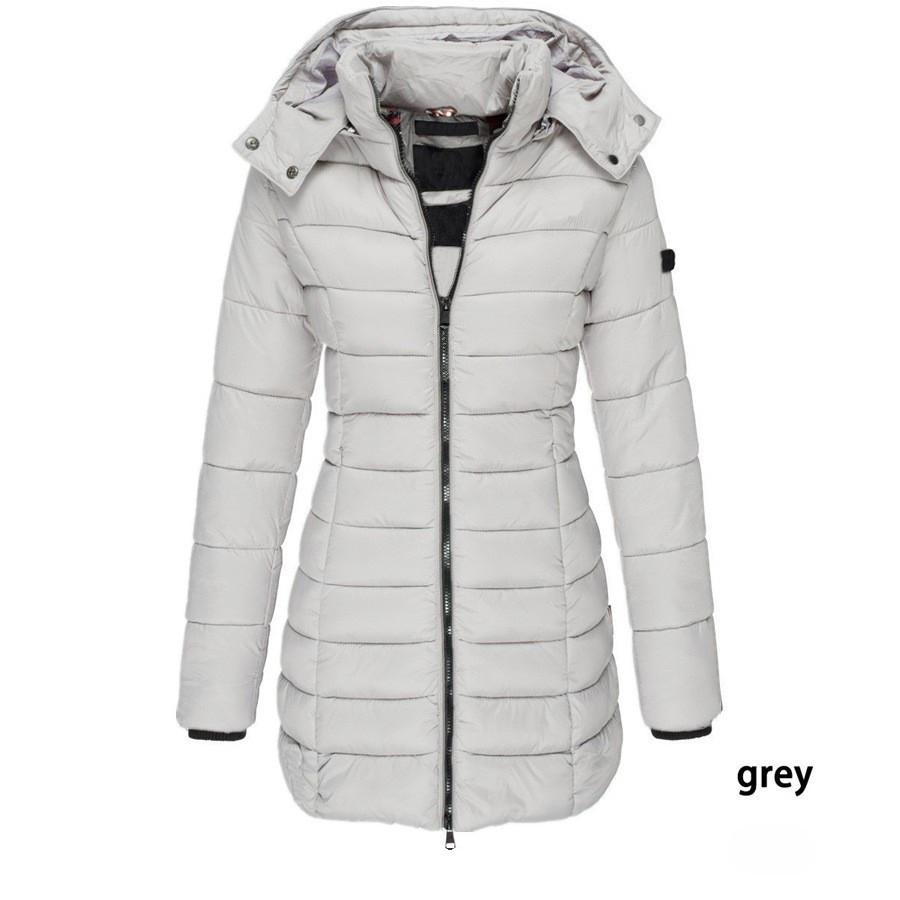Women's Mid-length Cotton Jacket with Hood, Warm/body-highlighting/various Colors/zipper, Women's Winter Warm Jacket S-3XL