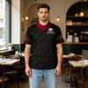 Ανδρικό T-Shirt Κοντομάνικο, Στυλ Κεντητό Εκτύπωσης Λογότυπο Στολής Κουζίνας Tee για Προσωπικό Κουζίνας Εστιατορίου Ξενοδοχείου
