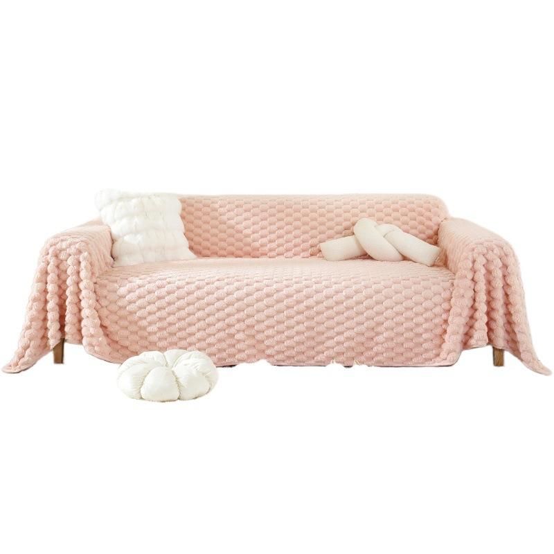 Sofa Cover Towel Thick Warm Rabbit Plush Non-Slip Sofa Cover All-Inclusive Universal Simple Sofa Cover Full Cover Blanket